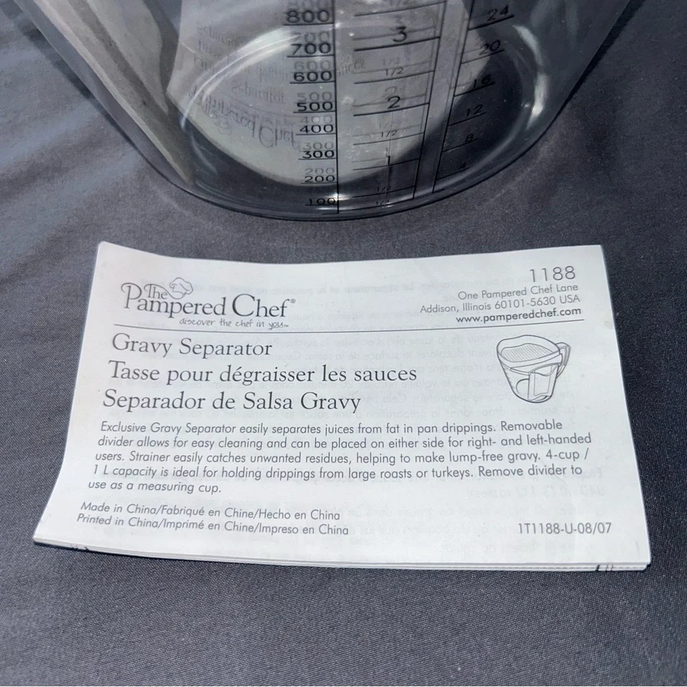Brand new The Pampered Chef Gravy Seperator